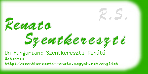 renato szentkereszti business card