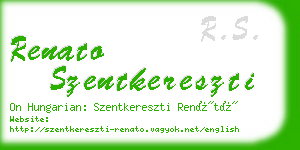 renato szentkereszti business card